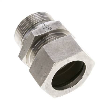 35L & M42x2 Stainless Steel Straight Cutting Fitting with Male Threads 160 bar FKM ISO 8434-1