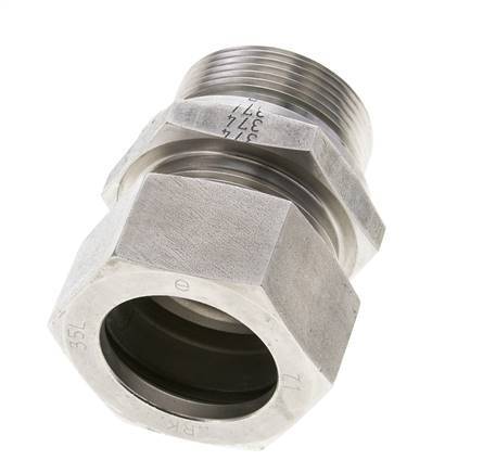 35L & M42x2 Stainless Steel Straight Cutting Fitting with Male Threads 160 bar FKM ISO 8434-1