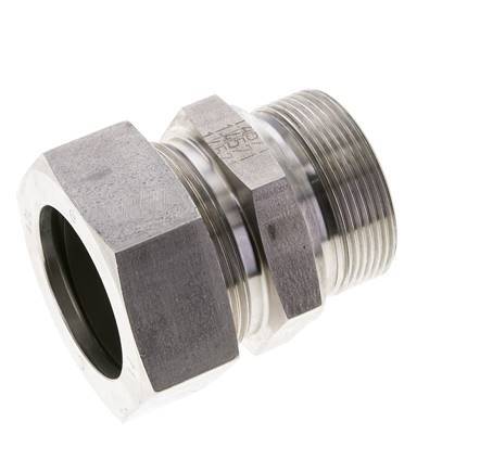 42L & M48x2 Stainless Steel Straight Cutting Fitting with Male Threads 160 bar FKM ISO 8434-1