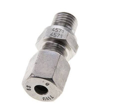 6S & M12x1.5 Stainless Steel Straight Cutting Fitting with Male Threads 630 bar FKM ISO 8434-1