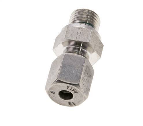 6S & M14x1.5 Stainless Steel Straight Cutting Fitting with Male Threads 630 bar FKM ISO 8434-1