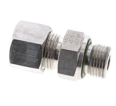 12S & M18x1.5 Stainless Steel Straight Cutting Fitting with Male Threads 630 bar FKM ISO 8434-1