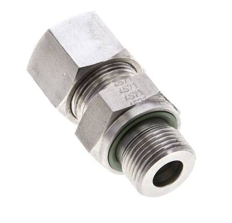 14S & M20x1.5 Stainless Steel Straight Cutting Fitting with Male Threads 630 bar FKM ISO 8434-1