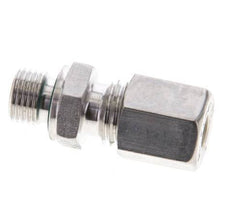 6L & M10x1 Stainless Steel Straight Compression Fitting with Male Threads 315 bar FKM ISO 8434-1