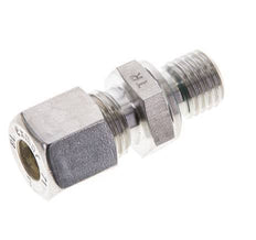 8L & M12x1.5 Stainless Steel Straight Compression Fitting with Male Threads 315 bar FKM ISO 8434-1