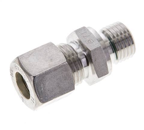 10L & M14x1.5 Stainless Steel Straight Compression Fitting with Male Threads 315 bar FKM ISO 8434-1