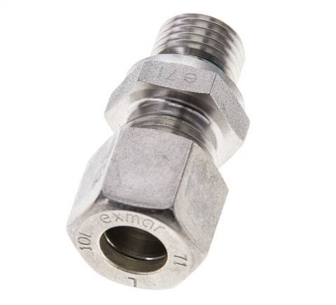 10L & M14x1.5 Stainless Steel Straight Compression Fitting with Male Threads 315 bar FKM ISO 8434-1