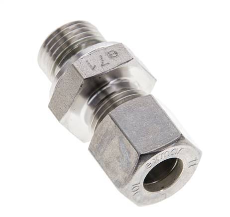 10L & M16x1.5 Stainless Steel Straight Compression Fitting with Male Threads 315 bar FKM ISO 8434-1