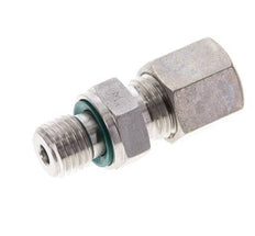 6S & M12x1.5 Stainless Steel Straight Compression Fitting with Male Threads 500 bar FKM ISO 8434-1