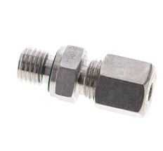 6S & M12x1.5 Stainless Steel Straight Compression Fitting with Male Threads 500 bar FKM ISO 8434-1