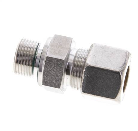 14S & M20x1.5 Stainless Steel Straight Compression Fitting with Male Threads 400 bar FKM ISO 8434-1