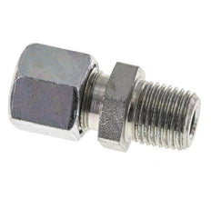 8L & R1/4'' Zink plated Steel Straight Cutting Fitting with Male Threads 315 bar ISO 8434-1 [2 Pieces]