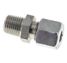 8L & R1/4'' Zink plated Steel Straight Cutting Fitting with Male Threads 315 bar ISO 8434-1 [2 Pieces]