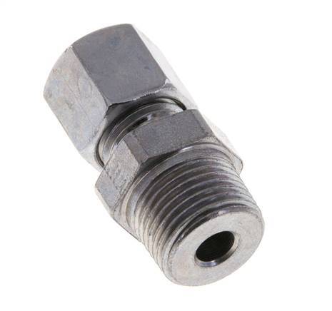 8L & R3/8'' Zink plated Steel Straight Cutting Fitting with Male Threads 315 bar ISO 8434-1