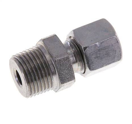 8L & R3/8'' Verzinkter Stahl Geradeschneidende Verschraubung mit Außengewinde 315 bar ISO 8434-1