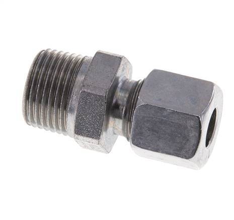 8L & R3/8'' Verzinkter Stahl Geradeschneidende Verschraubung mit Außengewinde 315 bar ISO 8434-1