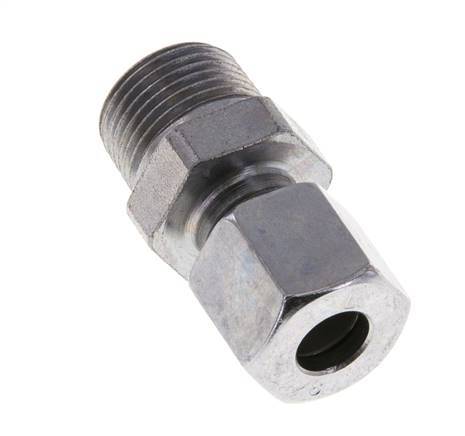 8L & R3/8'' Verzinkter Stahl Geradeschneidende Verschraubung mit Außengewinde 315 bar ISO 8434-1