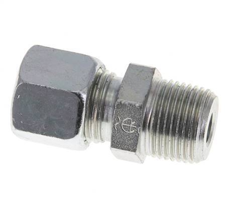 10L & R3/8'' Verzinkter Stahl, gerade Schneidverschraubung mit Außengewinde 315 bar ISO 8434-1