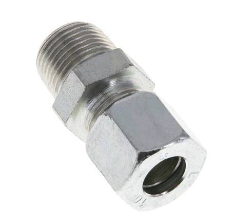 10L & R3/8'' Verzinkter Stahl, gerade Schneidverschraubung mit Außengewinde 315 bar ISO 8434-1