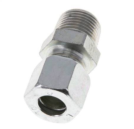 10L & R3/8'' Verzinkter Stahl, gerade Schneidverschraubung mit Außengewinde 315 bar ISO 8434-1