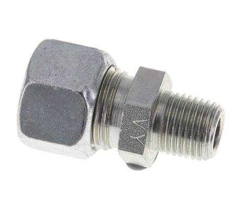 12L & R1/4'' Verzinkter Stahl Geradeschneidende Verschraubung mit Außengewinde 315 bar ISO 8434-1