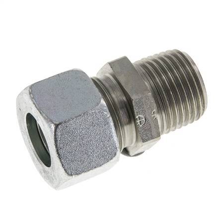 15L & R1/2'' Verzinkter Stahl Geradeschneidende Verschraubung mit Außengewinde 315 bar ISO 8434-1