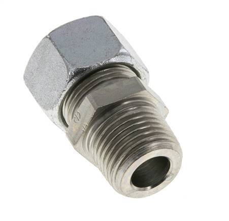 15L & R1/2'' Verzinkter Stahl Geradeschneidende Verschraubung mit Außengewinde 315 bar ISO 8434-1