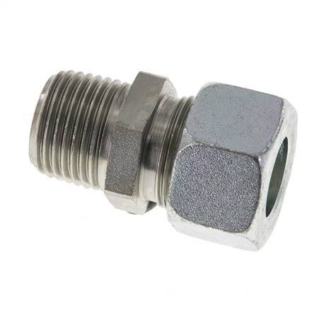 15L & R1/2'' Verzinkter Stahl Geradeschneidende Verschraubung mit Außengewinde 315 bar ISO 8434-1