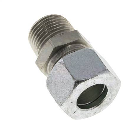 15L & R1/2'' Verzinkter Stahl Geradeschneidende Verschraubung mit Außengewinde 315 bar ISO 8434-1
