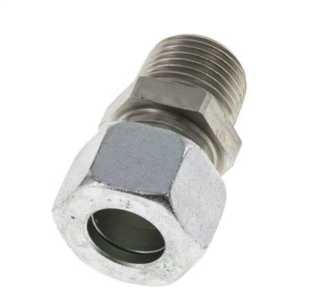 15L & R1/2'' Verzinkter Stahl Geradeschneidende Verschraubung mit Außengewinde 315 bar ISO 8434-1
