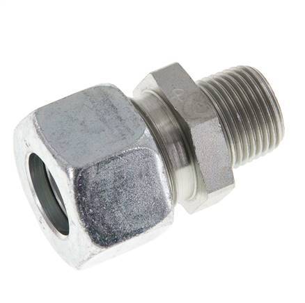 15L & R3/8'' Verzinkter Stahl, gerade Schneidverschraubung mit Außengewinde 315 bar ISO 8434-1