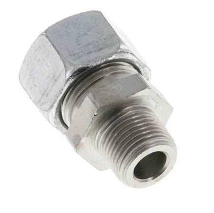 15L & R3/8'' Verzinkter Stahl, gerade Schneidverschraubung mit Außengewinde 315 bar ISO 8434-1