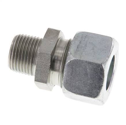 15L & R3/8'' Verzinkter Stahl, gerade Schneidverschraubung mit Außengewinde 315 bar ISO 8434-1