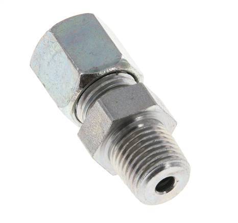 6S & R1/4'' Verzinkter Stahl Geradeschneidende Verschraubung mit Außengewinde 630 bar ISO 8434-1