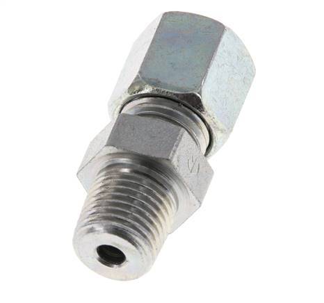 6S & R1/4'' Verzinkter Stahl Geradeschneidende Verschraubung mit Außengewinde 630 bar ISO 8434-1