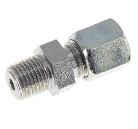 6S & R1/4'' Verzinkter Stahl Geradeschneidende Verschraubung mit Außengewinde 630 bar ISO 8434-1