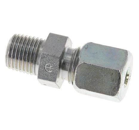 6S & R1/4'' Verzinkter Stahl Geradeschneidende Verschraubung mit Außengewinde 630 bar ISO 8434-1