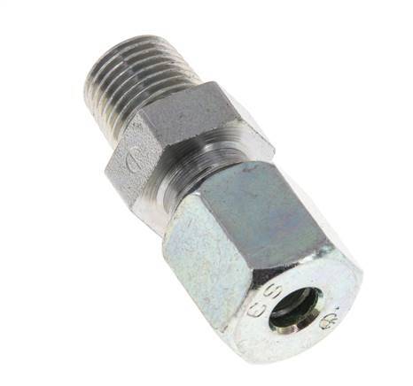 6S & R1/4'' Verzinkter Stahl Geradeschneidende Verschraubung mit Außengewinde 630 bar ISO 8434-1