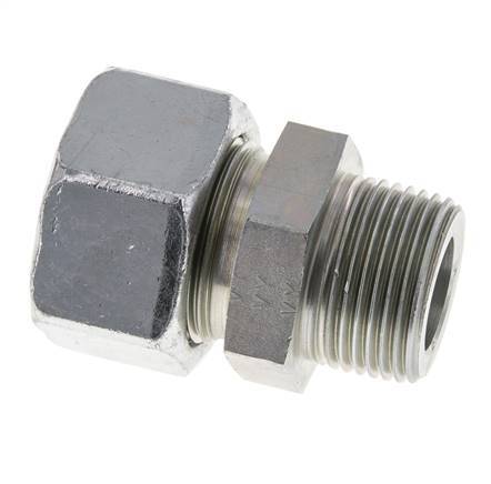 25S & R1'' Verzinkter Stahl, gerade Schneidverschraubung mit Außengewinde 400 bar ISO 8434-1