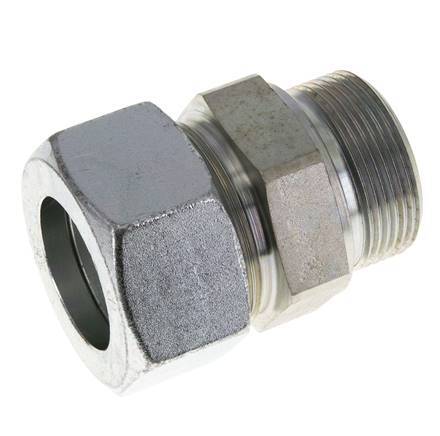 38S & R1-1/2'' Verzinkter Stahl Geradeschneidende Verschraubung mit Außengewinde 315 bar ISO 8434-1