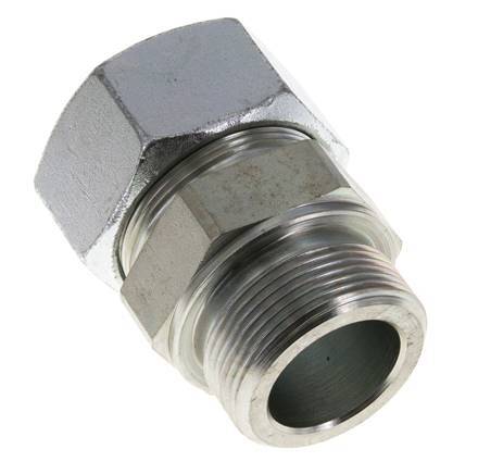 38S & R1-1/2'' Verzinkter Stahl Geradeschneidende Verschraubung mit Außengewinde 315 bar ISO 8434-1