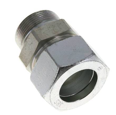 38S & R1-1/2'' Verzinkter Stahl Geradeschneidende Verschraubung mit Außengewinde 315 bar ISO 8434-1