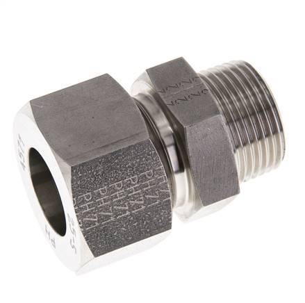 25L & R1'' Gerade Schneidverschraubung aus Edelstahl mit Außengewinde 400 bar ISO 8434-1