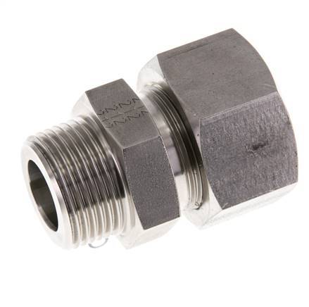 25L & R1'' Gerade Schneidverschraubung aus Edelstahl mit Außengewinde 400 bar ISO 8434-1