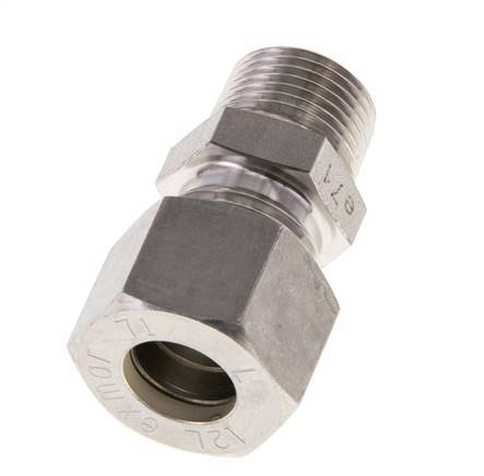 12L & R3/8'' Edelstahl-Kompressionsverschraubung mit Außengewinde 315 bar ISO 8434-1