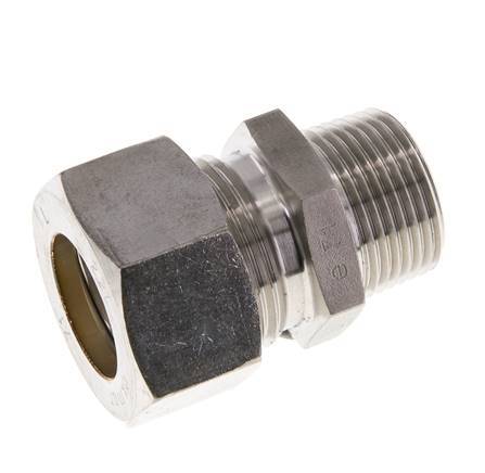 22L & R3/4'' Stainless Steel Straight Compression Fitting with Male Threads 160 bar ISO 8434-1