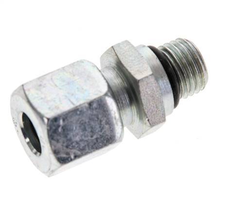 8L & UNF 7/16''-20 Zink plated Steel Straight Cutting Fitting with Male Threads 315 bar ISO 8434-1