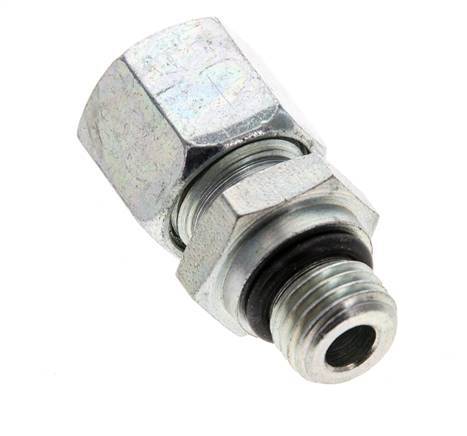 8L & UNF 7/16''-20 Verzinkter Stahl Geradeschneidende Verschraubung mit Außengewinde 315 bar ISO 8434-1