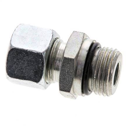 12L & UNF 3/4''-16 Verzinkter Stahl Geradeschneidende Verschraubung mit Außengewinde 315 bar ISO 8434-1