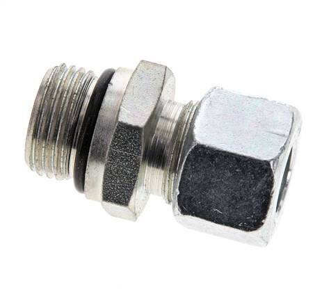 12L & UNF 3/4''-16 Verzinkter Stahl Geradeschneidende Verschraubung mit Außengewinde 315 bar ISO 8434-1